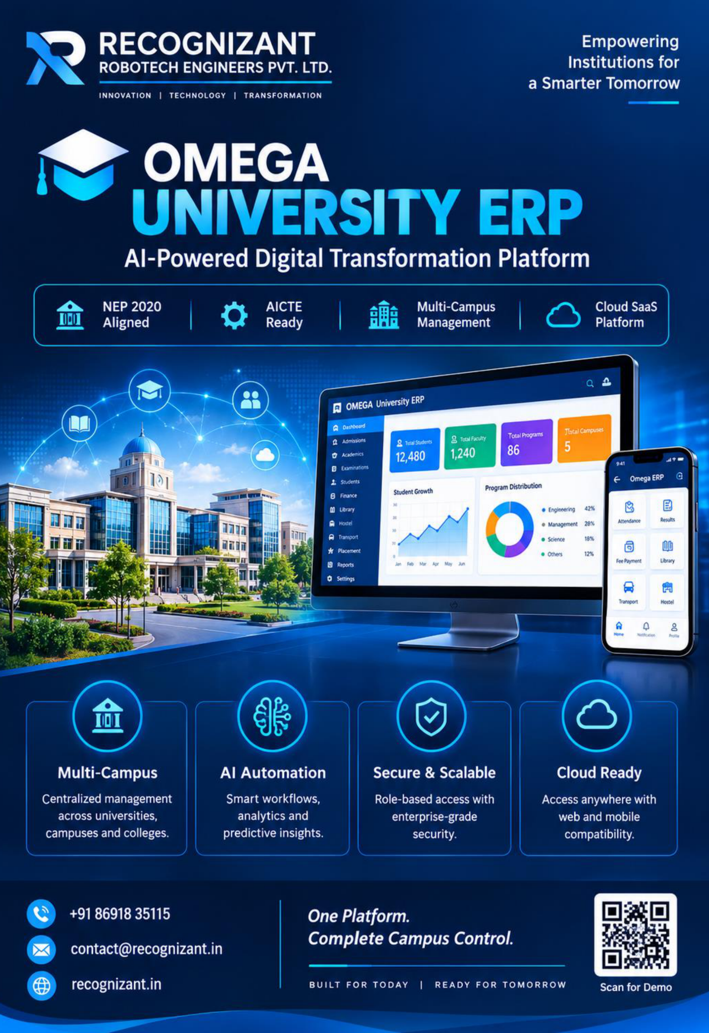 OMEGA University ERP platform overview